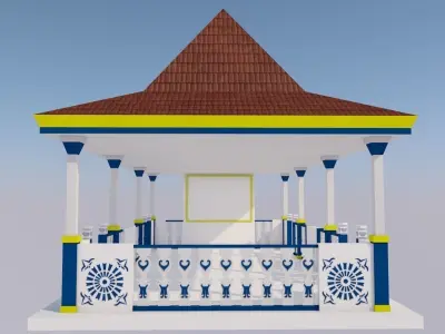 GAZEBO INDONESIA 3D model