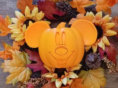 Mickey Pumpkin Main street pumpkin Wreath decor  3D print model