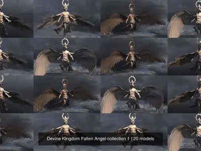 Devine Kingdom Fallen Angel collection 1 3D Model Pack