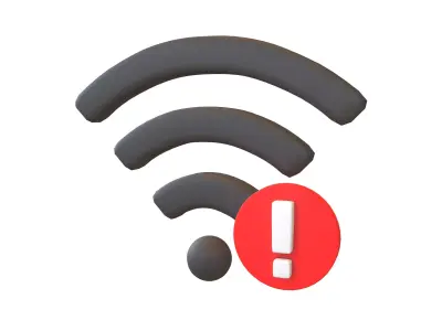 Wifi Problem Symbol v1 006 Low-poly 3D model