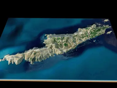 Hydra Island full 3d model terrain 3D model