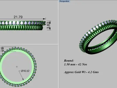 light weight gold diamond rings-C111116SKCH2026012-wt-0-5 3D print model purchase