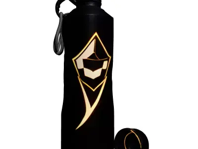 Futuristic Sports Water Bottle Low-poly 3D model