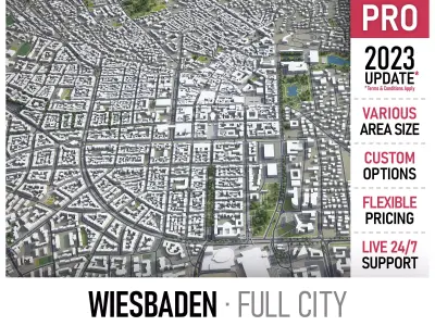 Wiesbaden  Low-poly 3D model