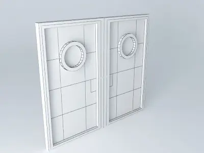 dfg door with two doors Free 3D model
