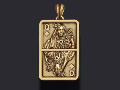 diamonds queen pendant light 3D print model 3D print model