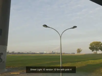 Street Light 15 with pole 4 3D Model Pack