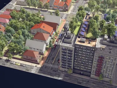 Realistic Realistic Unity City  Low-poly 3D model
