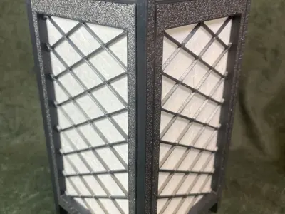 Kumiko Japanese Shoji Lantern - Hishi 3D print model