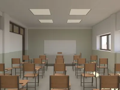 School Hallway 3D model