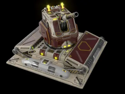 Imperial Medium Cannon 3D model