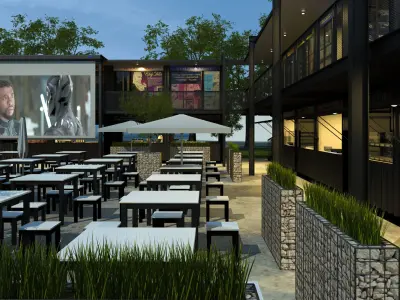 Container Food Court 3D model