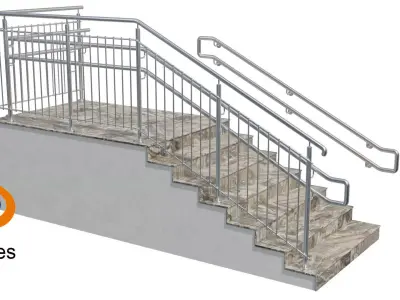 Stairs railing  3D model