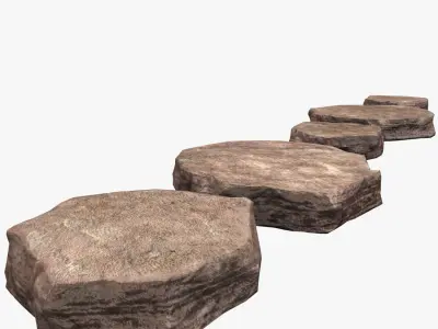 Floor Stones Low-poly 3D model