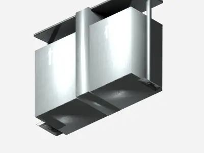 Outdoor modern street recycling dust bin Low-poly 3D model