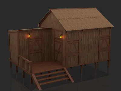 Medieval Fantasy House 01  3D model