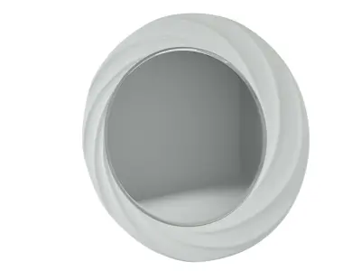 LUSTRO w okragtej biatej ramie 3D model