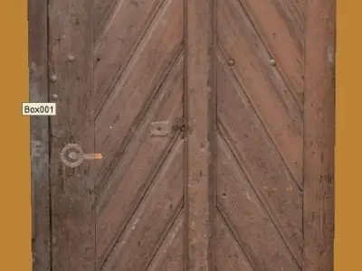 Door 1 Wood Low-poly 3D model