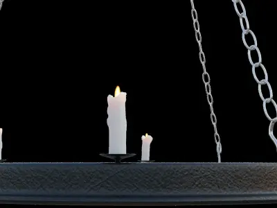 Chandelier hanging candle holder 3D model