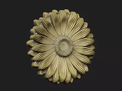 motif daisy decor organic geometric funiture classical cnc 3D print model