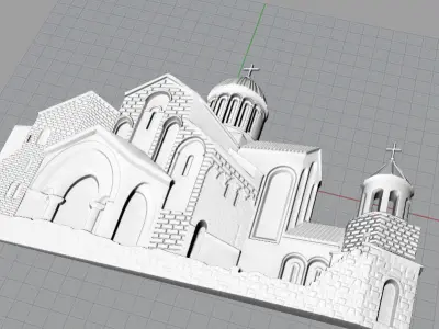 Architecture Cathedral Bagrati Kutaisi 3D print model