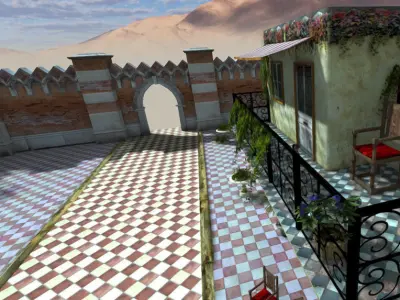 Villa Paola Low-poly 3D model