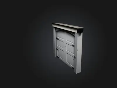 Realistic Garage Door Low-poly 3D model