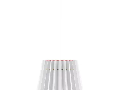 Ceiling Lamp with Red and White Shade 3D model