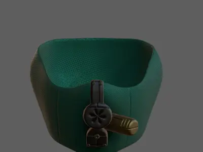 Gas mask helmet 3d model scifi Low-poly  Low-poly 3D model