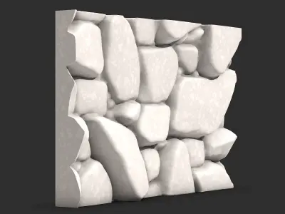 Ancient Schist Rock Wall Asset 3D print model purchase