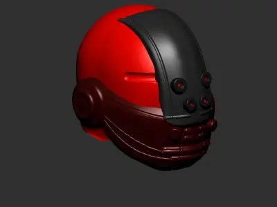 helmet high poly sculpt 3d printable ver 7 3D model 3D model 172