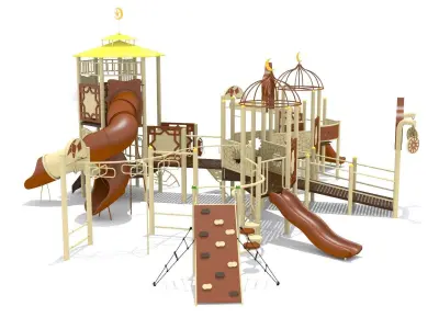 Islamic Mosque Playground Low-poly 3D model