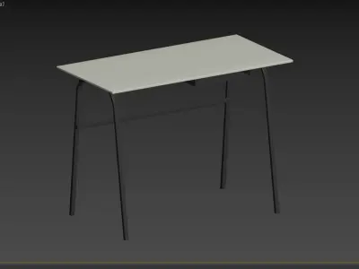 DESK TABLE GOOD PLASTIC SALT DUNE 3D model