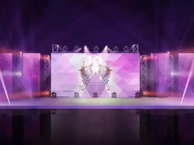 Concert party carnival stage 56 3D model