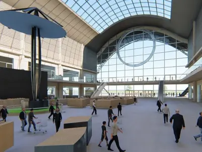Market hall 3D model purchase
