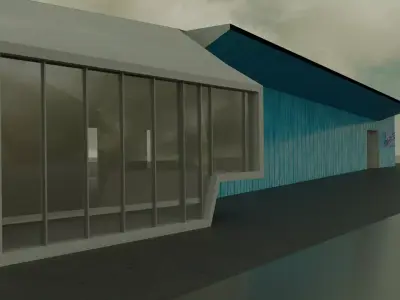 fabr 2022  modern factory  warehouse Low-poly 3D model