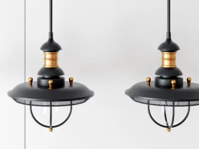 wind chandelier Industrial 3D model