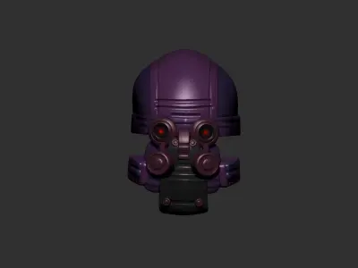 helmet high poly sculpt 3d printable ver 7 3D model 3D model 161