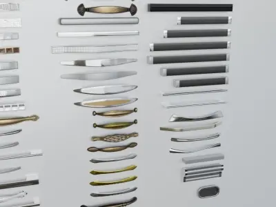 Furniture handles 3D model 3D model