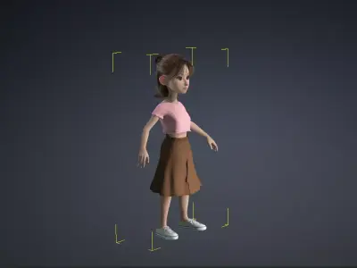 cute girl  3D model