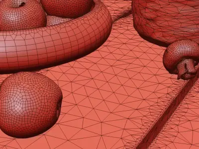 Still life photo set  Low-poly 3D model