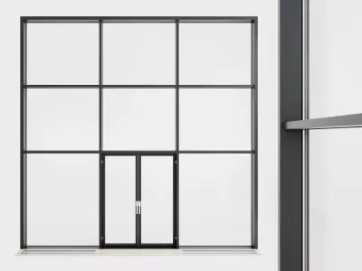 Panoramic glazing Stained glass 31 Low-poly 3D model