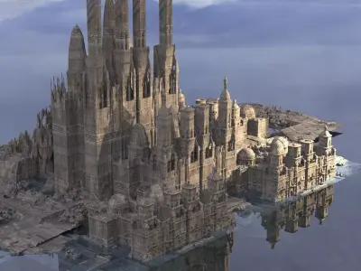 Muslim Crusades Arab Ruins 3 3D model