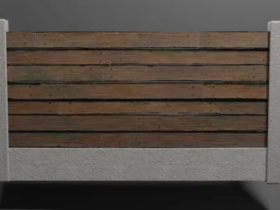 Fence Asset Pack Low-poly 3D model