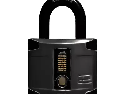Modern HighDetail Combination Padlock Low-poly 3D model