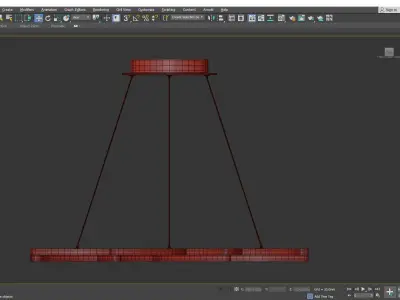 Bloom LED Chandelier Low-poly 3D model