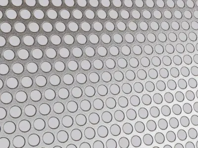 Brushed Aluminum Perforated Metal Grill PBR Seamless Texture