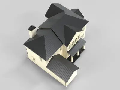 Cottage House Design 20T5  Low-poly 3D model