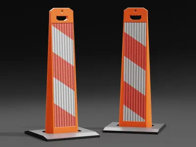 Vertical Panel PBR Game-Ready Low-poly 3D model