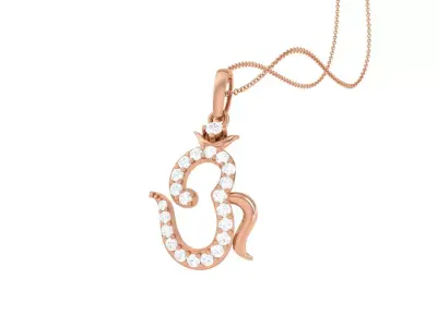 Spiritual Om Pendant 3D print model